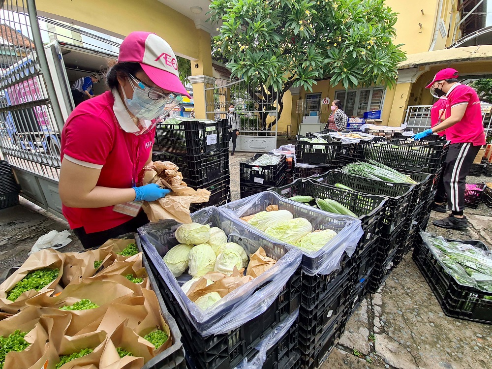 thực phẩm tại các gian hàng lưu động